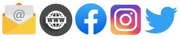 Logos for the social media sites 